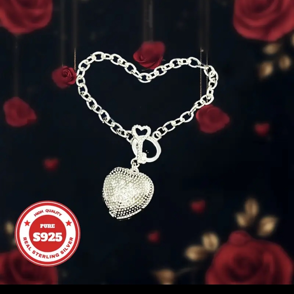 Silver Charm Bracelet Elegant Jewelry